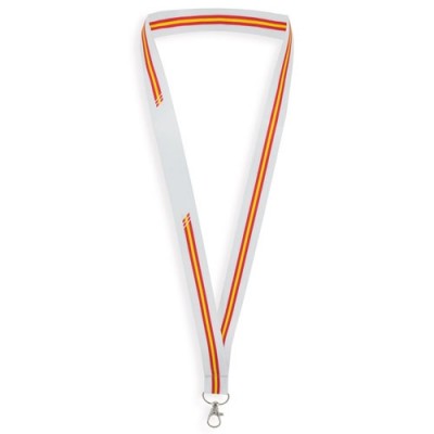 Lanyard Bandera España Blanco