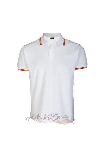 Polo España Blanco 100% Algodón