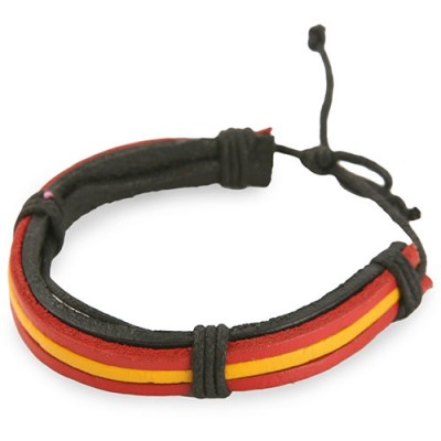 Pulsera de Piel Bandera España